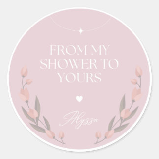 VAN MIJN DOUCHES TOT DE JOUWE RONDE STICKER