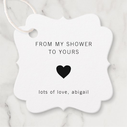 Van mijn douwer tot uw moderne Vrijgezellenfeest Bedankjes Labels (Voorkant)