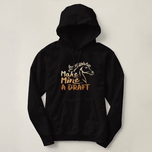 Van mijn een conceptversie maken van paardenrennen hoodie (Design voorkant)
