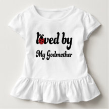 Van mijn godmoeder-ladybug peutermeisjes t-shirt