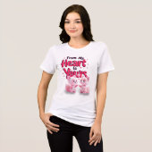 Van mijn hart naar het uwe Tri-Blend shirt (Voorkant volledig)