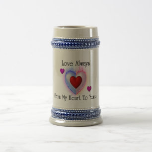 Van mijn hart tot uw 18oz Stein Bierpul