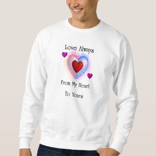 Van mijn hart tot uw Mannen basisch sweatshirt (Voorkant)