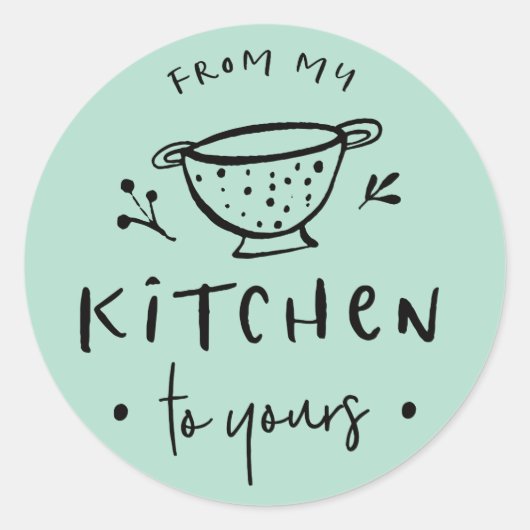 Van mijn keuken naar die van jou Sticker Label II (Voorkant)