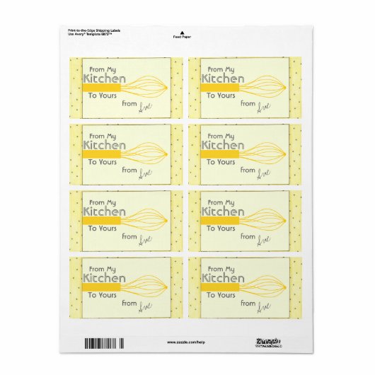 Van mijn keuken tot uw eigen etiketten (Full Sheet)