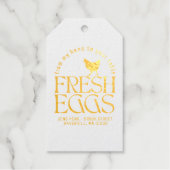Van mijn kippen naar je tafel VERSE EIEREN kartonn Cadeaulabels (Voorkant)