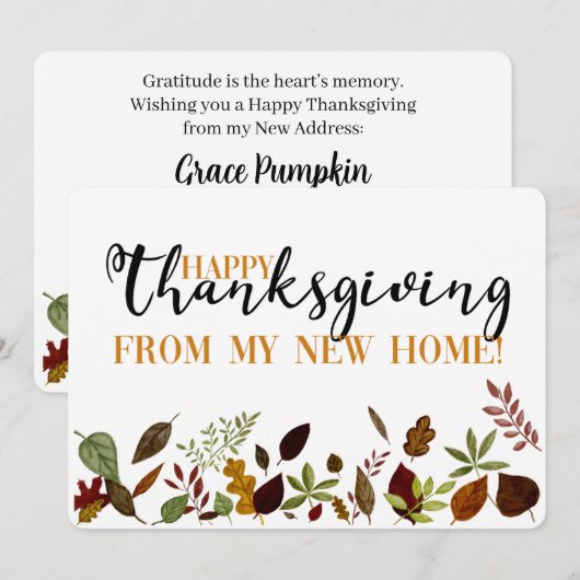 Van mijn Nieuwe Aankondiging van het Adres van de  (Voorkant / Achterkant)