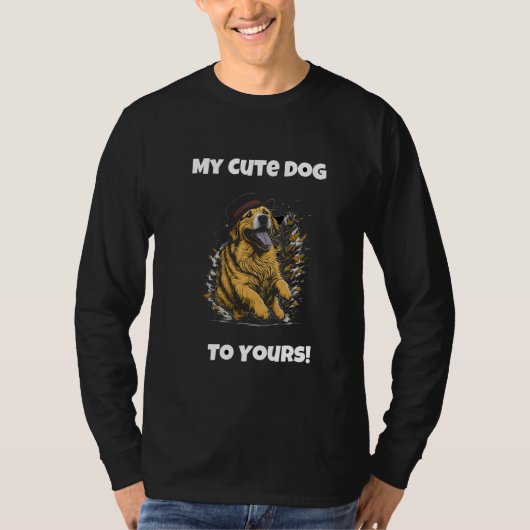 Van mijn Schattigee hond tot je Golden Retriever T-shirt (Voorkant)