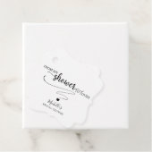 Van mijn Shower tot Yours, Modern Black en White Bedankjes Labels (In situ)