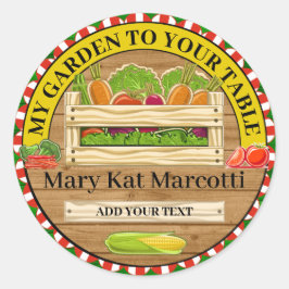 Van mijn tuin Boerderij Ronde Sticker