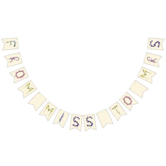 Van miss naar Mrs - boho floral Vlaggetjes (Alle)