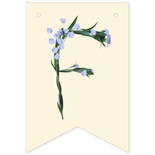 Van miss naar Mrs - boho floral Vlaggetjes (Eerste vlag)