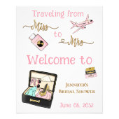 Van Miss naar Mrs Bruids douche Reis Welkom Foto Afdruk (Voorkant)