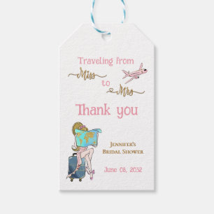 Van Miss naar Mrs Bruidsfeest Reis Favoriet Cadeaulabel