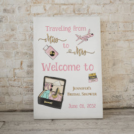 Van Miss naar Mrs Bruidsfeest Reis Welkom Foto Afdruk