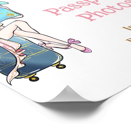 Van Miss naar Mrs Bruidsshowertje Reis Foto Bord Poster (Hoek)