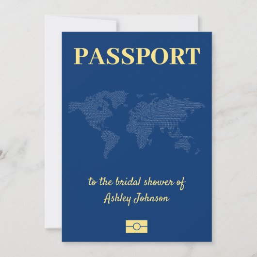 Van Miss naar Mrs Passport Vrijgezellenfeest Kaart (Voorkant)