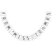 Van Miss naar Mrs Reis Thema Bruidsmeisjesfeest Vlaggetjes (Alle)