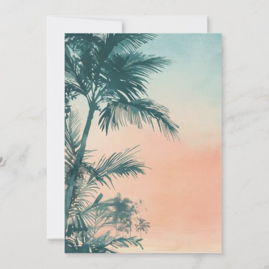 Van Miss naar Mrs Tropical vrijgezellenfeest Kaart (Achterkant)