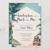 Van Miss naar Mrs Tropical vrijgezellenfeest Kaart (Voorkant / Achterkant)