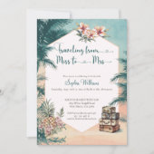 Van Miss naar Mrs Tropical vrijgezellenfeest Kaart (Voorkant)