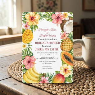 Van Miss naar Mrs Tropisch Fruit Bruidsfeest  Kaart