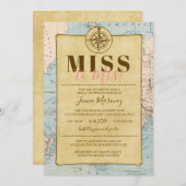 Van Miss naar Mrs! - VRIJGEZELLENFEEST Kaart (Voorkant / Achterkant)