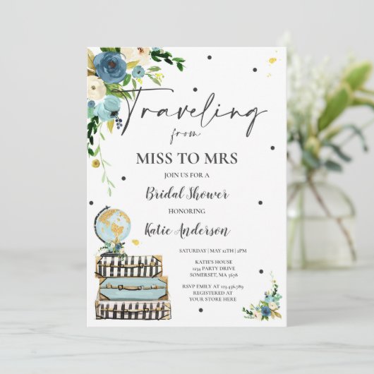 Van Miss naar Mrs Vrijgezellenfeest Kaart Bruid (Staand voorkant)