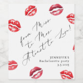 Van Miss tot Mrs. Bachelorette feest Wijn Etiket (Enkel label)