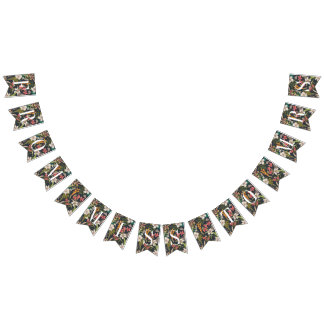 Van Miss tot Mrs. Banner Bunting Navy Tropical