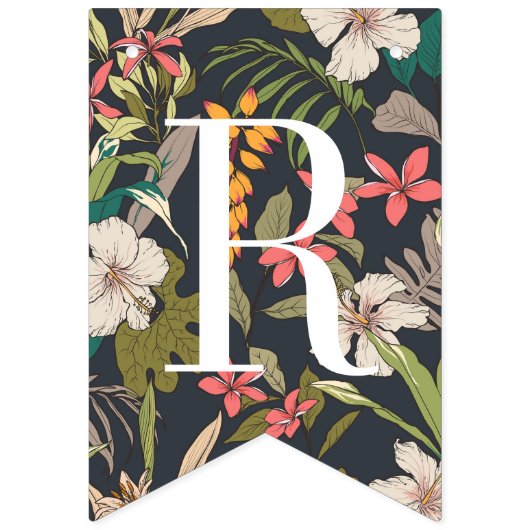 Van Miss tot Mrs. Banner Bunting Navy Tropical (Tweede vlag)