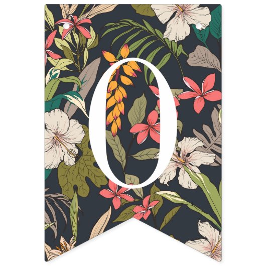 Van Miss tot Mrs. Banner Bunting Navy Tropical (Derde vlag)