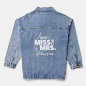 Van Miss tot Mrs Bruids Denim Jas Denim Jacket (Achterkant)