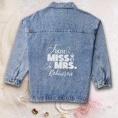 Van Miss tot Mrs Bruids Denim Jas Denim Jacket