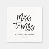 Van Miss Tot Mrs Bruiloft Servetten (Voorkant)