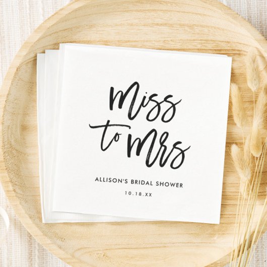 Van Miss Tot Mrs Bruiloft Servetten