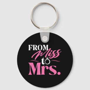 Van Miss tot Mrs - Getrouwde Bruid Bachelorette De Sleutelhanger
