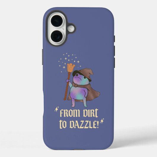 Van modder tot glans Grappige tovenaar kikker heks Case-Mate iPhone Case (Achterkant)