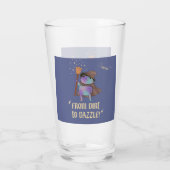 Van modder tot schittering Funny Wizard Kikker Hek Glas (Achterkant)
