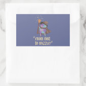 Van modder tot schittering Funny Wizard Kikker Hek Rechthoekige Sticker (Tas)