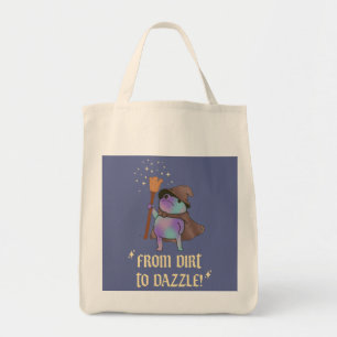 Van modder tot schittering Funny Wizard Kikker Hek Tote Bag
