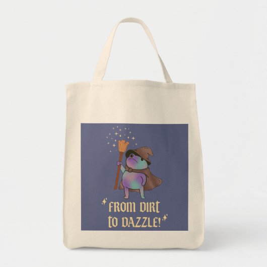 Van modder tot schittering Funny Wizard Kikker Hek Tote Bag (Voorkant)