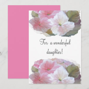 Van moeder tot dochter floral Flat Holiday Card Feestdagenkaart