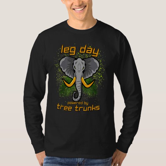 Van Moore met ellephant aangedreven boomstam Beend T-shirt (Voorkant)