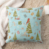 Van muizen- en kerstboomkunst voor kinderen kussen (Deken)