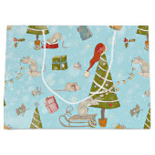 Van muizen- en kerstboomkunst voor kinderen large cadeautasje (Voorkant)