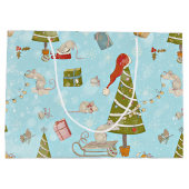 Van muizen- en kerstboomkunst voor kinderen large cadeautasje (Achterkant)