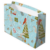 Van muizen- en kerstboomkunst voor kinderen large cadeautasje (Achterkant Gekanteld)