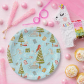 Van muizen- en kerstboomkunst voor kinderen papieren bordje (Feest)