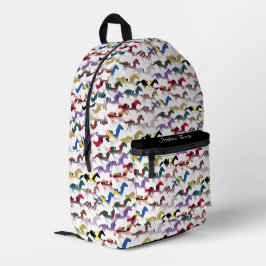 Van naar de paardenraces met het zijdepatroon van  bedrukte rugzak